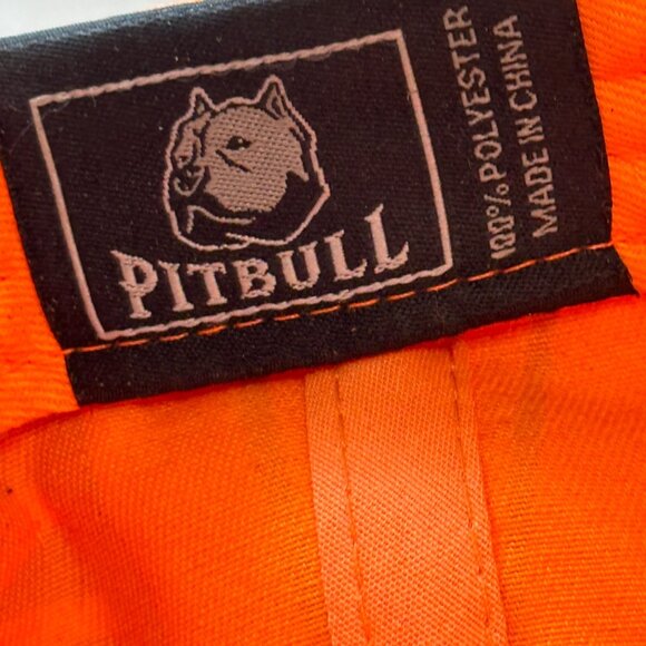 Pitbull Houston One Size Fits Most snap back orange green trucker hat flaw - Picture 2 of 11
